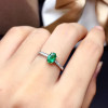 Real 925 Silver Ring 4*6MM Green Gemstone for Women Daily Wear Birthstone Gift Fine Jewelry Classic Style Genuine Emerald Ring|Rings|