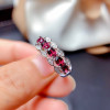 Genuine Pyrope Ring 3*4MM 5 Pieces Natural Garnet Fine Jewelry for Women Engagement Anniversary Gift Real 925 Sterling Silver|Rings|