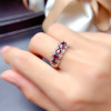 Genuine Pyrope Ring 3*4MM 5 Pieces Natural Garnet Fine Jewelry for Women Engagement Anniversary Gift Real 925 Sterling Silver|Rings|