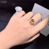 LeeChee Natural Citrine Ring Oval 8*10mm Yellow Gemstone Fine Jewelry for Women Engagement Gift Real 925 Solid Sterling Silver|Rings|