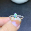 Genuine Opal Ring Real 925 Sterling Silver Fine Jewelry 4*6MM Colorful Natrual Gemstone for Women Birthday Gift Free Ship|Rings|