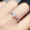 Genuine Opal Ring Real 925 Sterling Silver Fine Jewelry 4*6MM Colorful Natrual Gemstone for Women Birthday Gift Free Ship|Rings|