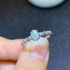 Genuine Opal Ring Real 925 Sterling Silver Fine Jewelry 4*6MM Colorful Natrual Gemstone for Women Birthday Gift Free Ship|Rings|