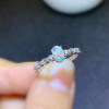 Genuine Opal Ring Real 925 Sterling Silver Fine Jewelry 4*6MM Colorful Natrual Gemstone for Women Birthday Gift Free Ship|Rings|