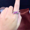 Pink Sapphire Ring 3*4MM 3 Pieces Natural Gemstones Fine Jewelry for Girl Friend Anniversary Gift Real 925 Sterling Silver|Rings|