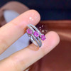 Pink Sapphire Ring 3*4MM 3 Pieces Natural Gemstones Fine Jewelry for Girl Friend Anniversary Gift Real 925 Sterling Silver|Rings|