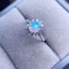 Genuine Opal Ring Real 925 Sterling Silver for Women Birthday Party Gift 6*8MM Natural Colorful Gemstone Fine Jewelry Free Ship|Rings|