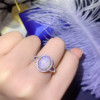 LeeChee 100% Natural Opal Ring 8*10MM Colorful Gemstone Jewelry White Opal for Women Engagement Wedding Gift Real 925 Silver|Rings|