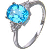 Blue Topaz ring for women birthday gift 7*9mm natural gemstone jewelry high quality free ship real 925 Solid Sterling Silve|Rings|