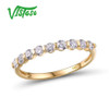 VISTOSO Gold Ring For Women Genuine 14K 585 Yellow Gold Ring Sparkling Diamond Promise Engagement Rings Anniversary Fine Jewelry|Rings|