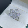 LUALA Romantic Flower Ring Band For Girl Cute Brilliant Elegant Flower Flake Shaped With Cubic Zircon Stone Women Rings|Rings|