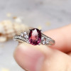 Natural pyrope garnet ring real 925 soild sterling silver 5*7mm gemstone find jewelry for women Anniversary gift free ship|Rings|