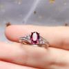 Natural pyrope garnet ring real 925 soild sterling silver 5*7mm gemstone find jewelry for women Anniversary gift free ship|Rings|