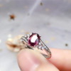 Natural pyrope garnet ring real 925 soild sterling silver 5*7mm gemstone find jewelry for women Anniversary gift free ship|Rings|
