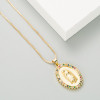 LUALA 2021 Rainbow Virgin Mary Cubic Zircon Pendant Necklaces For Women Gold Colour Lady of Guadalupe Necklaces Copper Jewelry|Pendant Necklaces|