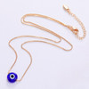 LUALA Lucky Eye Turkish Evil Eye Charm Bracelet/Necklace 585 Rose Gold Color Copper Chain Adjustable Women Fashion Jewelry Set|Jewelry Sets|