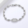 LUALA New Arrival AAA Zricon Lips Bracelet for Women Environmental Protection Copper Chain Bracelets Wholesale India Jewelry|Chain & Link Bracelets|