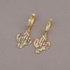 LUALA Fashion Zircon Brand Design Earring The Cactus Small Cute Hoop Earrings For Women Jewelry Gift wholesale Bijoux|Hoop Earrings|