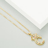 LUALA Colorful Zircon Alphabet Pendant Necklaces For Women Men Crown Initial Letter Necklace Hip Hop Gold Chain Crystal Jewelry|Pendant Necklaces|