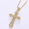 LUALA New Pave Bling Bling AAA Zircon Jesus Cross Pendant For Women Men Paved Gold Colour Necklace With Chain Hip Hop Jewelry|Pendant Necklaces|
