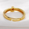 LUALA 2021 New Tassel Gold Color Ring Zirconia With Heart Pendant Charm Finger CZ Ring for Women Opening Adjustable Ring|Rings|