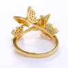 LUALA 2021 New Open Adjustable Size 4 Butterfly Ring for Women Gold Color CZ Paved Luxury Fashion Accessories Wholesale|Rings|