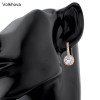 Classic Cubic Zircon Drop Earring For Women Simple Dazzling Summer Style Rose Gold Fashion Jewelry Earring Party Gifts|Drop Earrings|