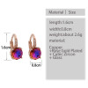 New Trend Earrings Round Zircon Dangle Earrings 585 Rose Gold Color Luxury Fine Wedding Cute Earrings Women Fashion Jewelry 2021|Drop Earrings|