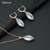 Volkhova Fashion Women Earrings Horse eye Shape Rose Gold Color set Natural CZ Wedding Party girl Earring Series|Jewelry Sets|