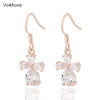 Volkhova Women Earrings Cubic zirconia Rose Gold Colored Earring Fine Jewelry Earrings For Women Costume jewelery earrings|Stud Earrings|