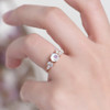 Kuololit Rainbow Moonstone 585 Rose Gold Gemstone Ring for Women Solid 925 Sterling Silver Lab Alexandrite Moissanite Jewerly|Rings|