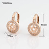 Beautiful Shining Star Cubic Zirconia 585 Rose Gold Color Earring for Women Wedding Party Jewelry Earrings High Quality|Drop Earrings|