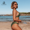 CUPSHE Army Green Solid Bikini Set Women Triangle Sexy Two Pieces Swimwear 2021 New Girl Plain Beach Bathing Suit Swimsuits|biquini brazilian|biquini swimwearbiquini set