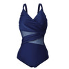 Sexy One Piece Swimsuit Women Mesh Patchwork Bathing Suits Vintage Swimwear Summer Beach Wear Swim Suit Plus Size deep v Swim|Body Suits|