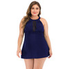 Two piece swimsuit with skirt beach tankini plus size swimwear Women large sizes swimsuits Sexy Biquini swimdress swim suit XXXL|Body Suits|