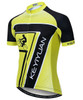 2019 Keyiyuan Spring and Summer New Road Cycling Sweatshirt Quick Dry Perspiration Men's Fluorescent Yellow Short Sleeve Top|Cycling Jerseys|