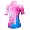 2019 Keyiyuan Summer New Road Racing Bike Riding Equipment Quick Dry Breathable Women's Geometric Pink Short Sleeve Top|Cycling Jerseys|