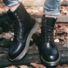 Madingxue male British high boots winter warm cotton shoes desert workers military boots| |