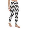 Black White Chevron High Waist Yoga Leggings-DELETED-1608574141