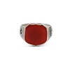 Heirloom Signet Ring with Carnelian in Sterling Silver-DELETED-1612377042