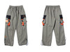Hip Hop Color Block Pockets Male Harem Cargo Pants Streetwear Harajuku