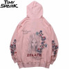 Mens Hip Hop Streetwear Hoodie Embroidery Flower Freaky Printed