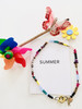 Special Edition Summer Necklace Rainbow  Necklace with Gold Initial-DELETED-1613492962