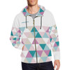 Wakerlook Diamond Men's Print Full Zip Hoodie-DELETED-1611792706
