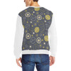 Stars earth moon Sweatshirt  Cuff Crew Neck-DELETED-1611792362