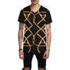 Wakerlook Golden Color Men's All Over Print Black Jersey-DELETED-1611792720