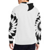 Wakerlook Men's White Spiral Print Full Zip Hoodie-DELETED-1611792835
