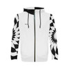 Wakerlook Men's White Spiral Print Full Zip Hoodie-DELETED-1611792835