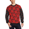 Fashion Red and Black Wakerlook Print Fuzzy Sweatshirt-DELETED-1611792001