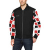 Wakerlook Red and Black  Men's  Bomber Jacket-DELETED-1611793294